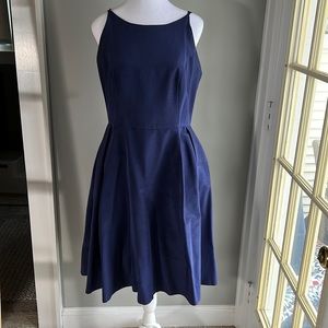 Mother of the bride dress, knee length, navy blue